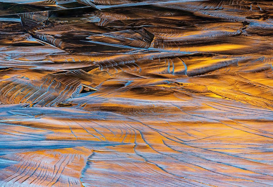 Also by Brent Clark, this image from Wyoming is titled "The Elements," and shows fresh ice patterns reflecting early morning light on a mountainside. "What caught my attention with the NLPA was its esteemed judges and core values, rather than the prizes and recognition that come with winning," says Clark. "I felt like entering was to cast a vote for what I wanted to see more of in the landscape photography community -- natural and inspirational imagery, grounded in reality."
