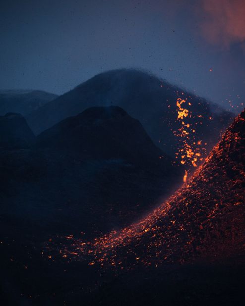 Austrian photographer Philipp Jakesch took home the joint prize for "Photograph of the Year" with this image of a volcanic site on the Reykjanes Peninsula, Iceland. "I was uncertain how it would be and how dangerous it was," he says. "Luckily we had good conditions and good filters to protect our lungs. The 1,100 degrees Celsius hot liquid earth is frozen in time. Even though my distance to the erupting volcano was about 500 meters, I could feel the radiating heat with every outbreak."