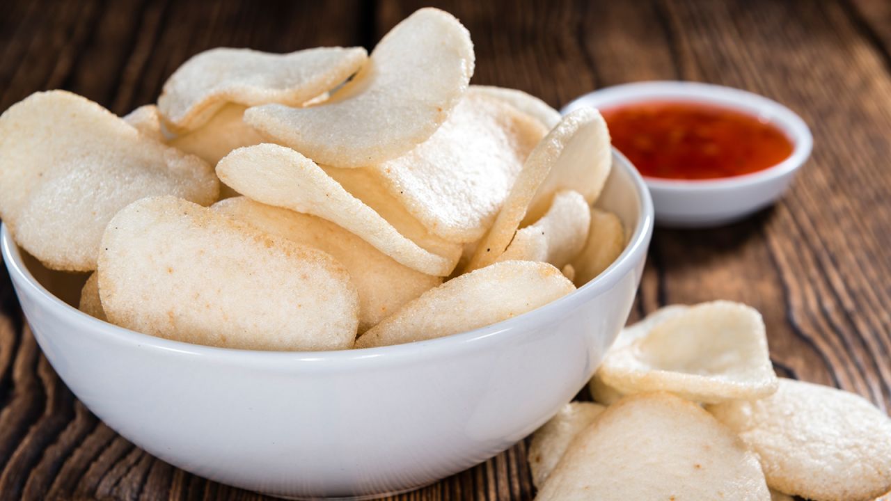 <strong>Kerupuk: </strong>Arguably the best sidekick to any meal, kerupuk -- Indonesian prawn crackers -- can also be used to scoop up extra sauce or sambal from a dish.