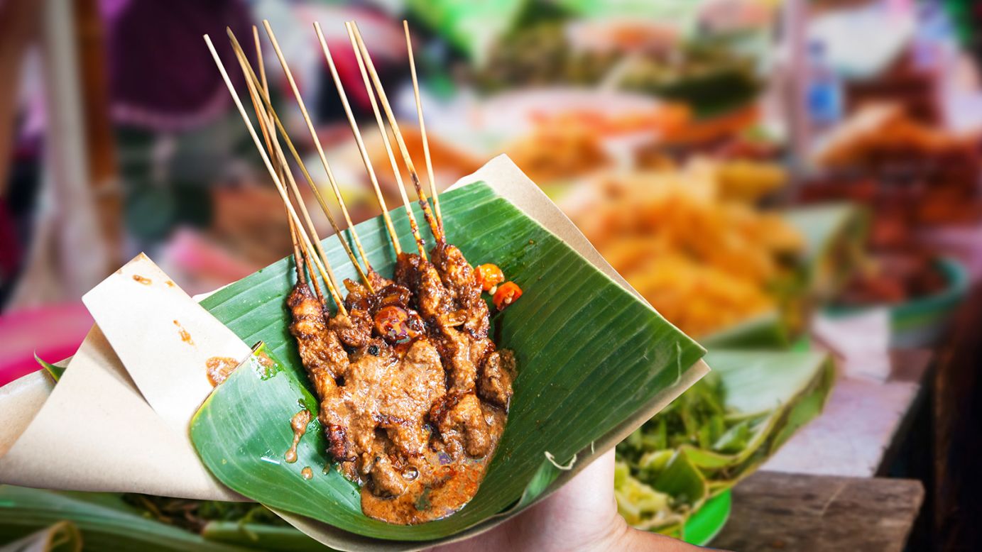 <strong>Satay: </strong>A staple at every Southeast Asian restaurant around the world, satay -- or sate in local tongue -- is said to have originated in Java. One of the most loved versions is satay chicken, served with sweet peanut sauce that has a hint of spice.
