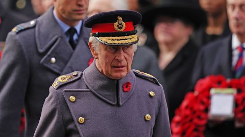 King Charles attended the Remembrance Sunday service at The Cenotaph in London.
