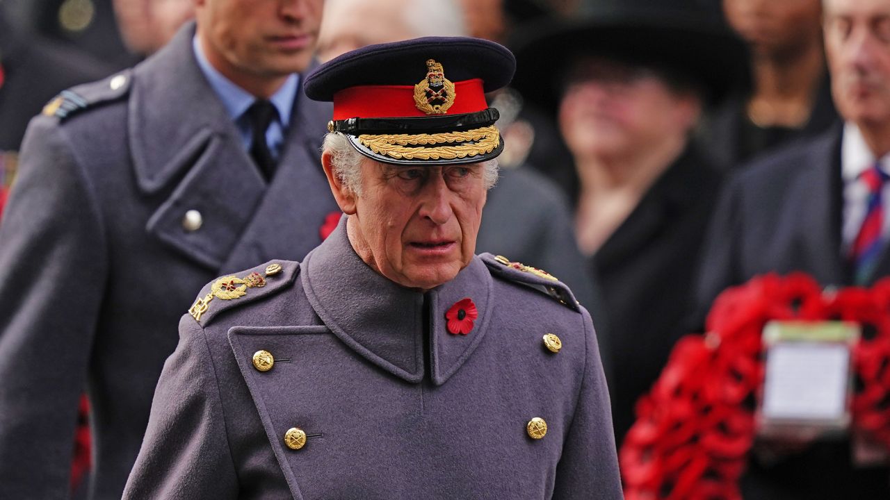 King Charles attended the Remembrance Sunday service at The Cenotaph in London.