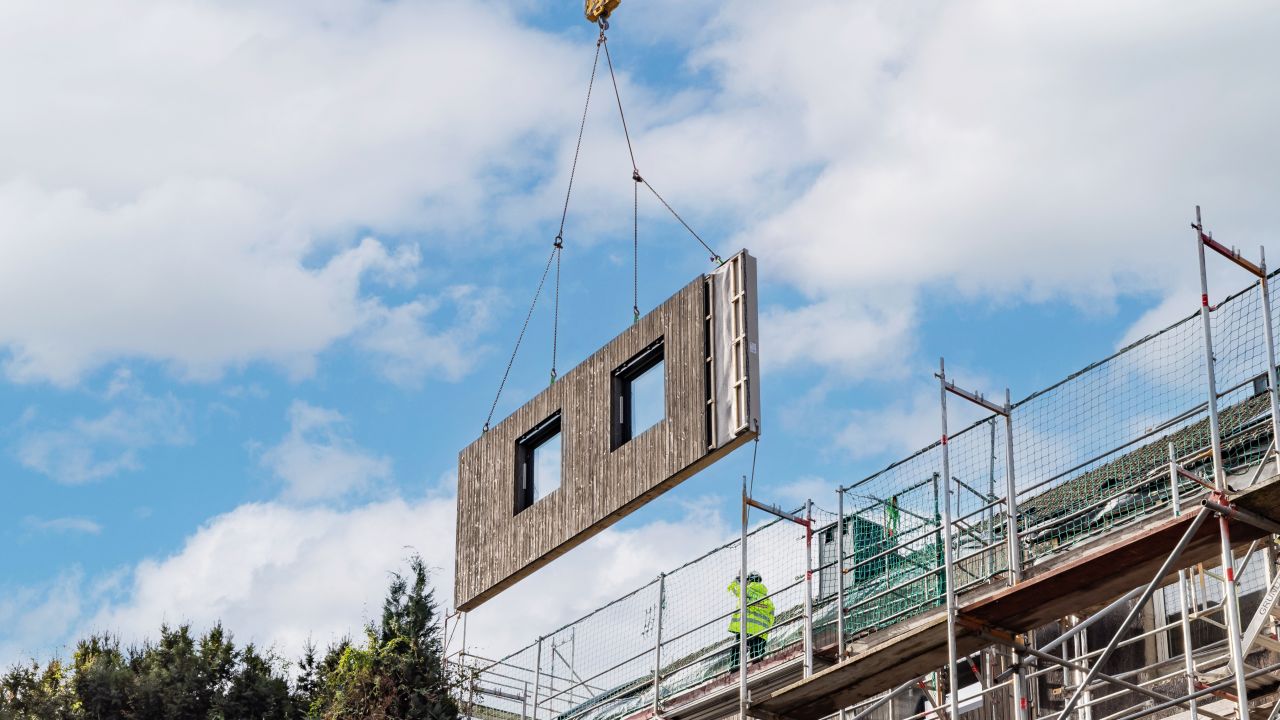 Ecoworks uses prefabricated timber panels to make old homes more energy efficient. 