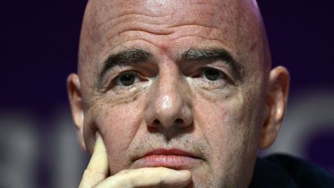 Infantino answered questions about the last-minute ban on selling alcohol at stadiums. 