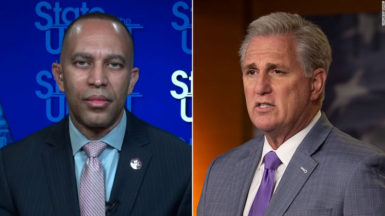 Hakeem Jeffries Kevin McCarthy split