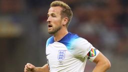 England's Harry Kane with UEFA One Love armband during the UEFA Nations League Group C Match at San Siro Stadium, Italy. Picture date: Friday September 23, 2022. (Photo by Nick Potts/PA Images via Getty Images)