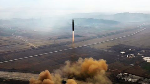 North Korea's latest ICBM missile launch on November 18, 2022.