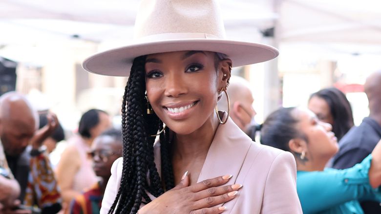 LOS ANGELES, CALIFORNIA - JULY 15: Brandy Norwood attends the Hollywood Walk of Fame Star Ceremony for Jenifer Lewis at Hollywood Walk of Fame on July 15, 2022 in Los Angeles, California. (Photo by Matt Winkelmeyer/Getty Images)