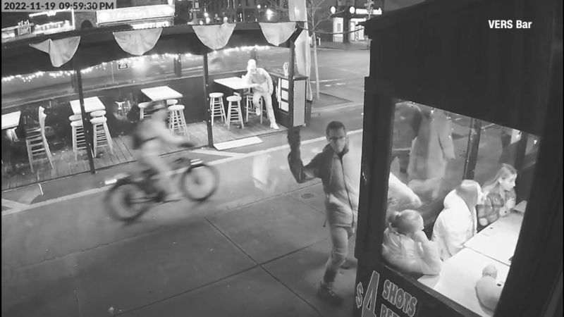 Video captures man throwing brick at LGBTQ+ bar in NYC | CNN