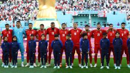 Soccer Football - FIFA World Cup Qatar 2022 - Group B - England v Iran - Khalifa International Stadium, Doha, Qatar - November 21, 2022
Iran players line up before the match REUTERS/Hannah Mckay