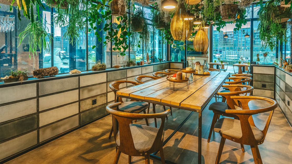 The Four Elements Hotel's Herbs Garden Restaurant. 