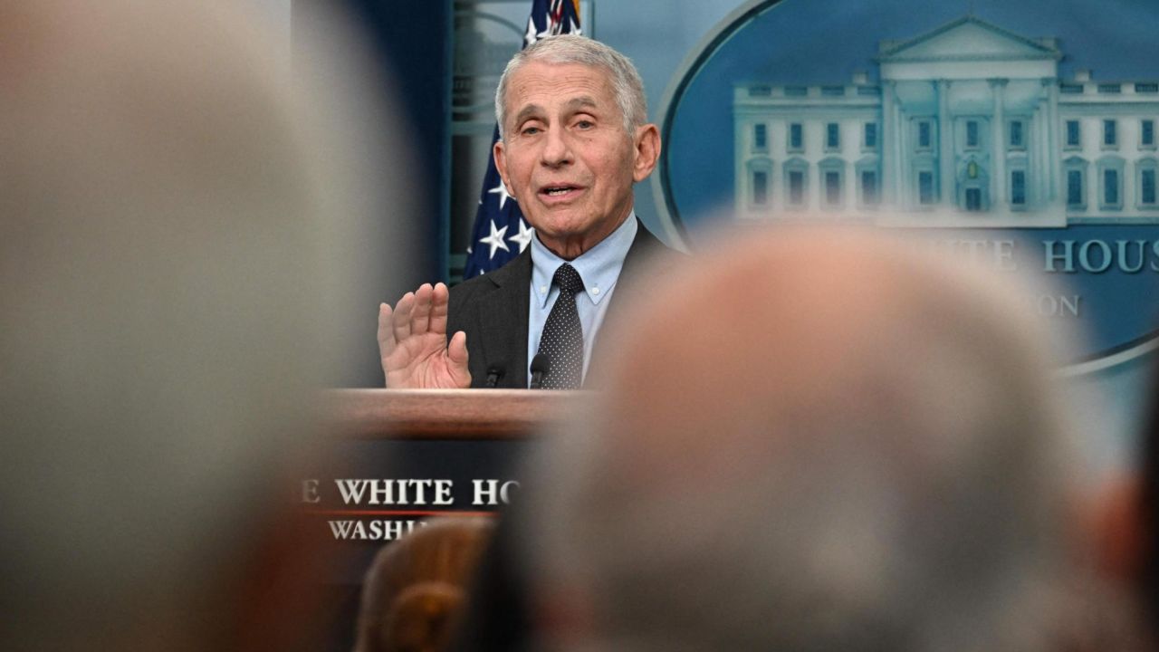 National Institute of Allergy and Infectious Diseases Director Anthony Fauci speaks during the daily press briefing in the James S Brady Press Briefing Room of the White House in Washington, DC, on November 22, 2022. (Photo by Jim WATSON / AFP) (Photo by JIM WATSON/AFP via Getty Images)