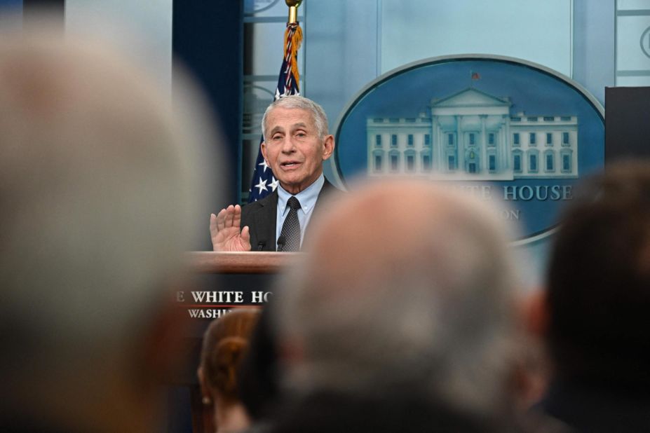 Fauci gives his last White House briefing in November 2022.