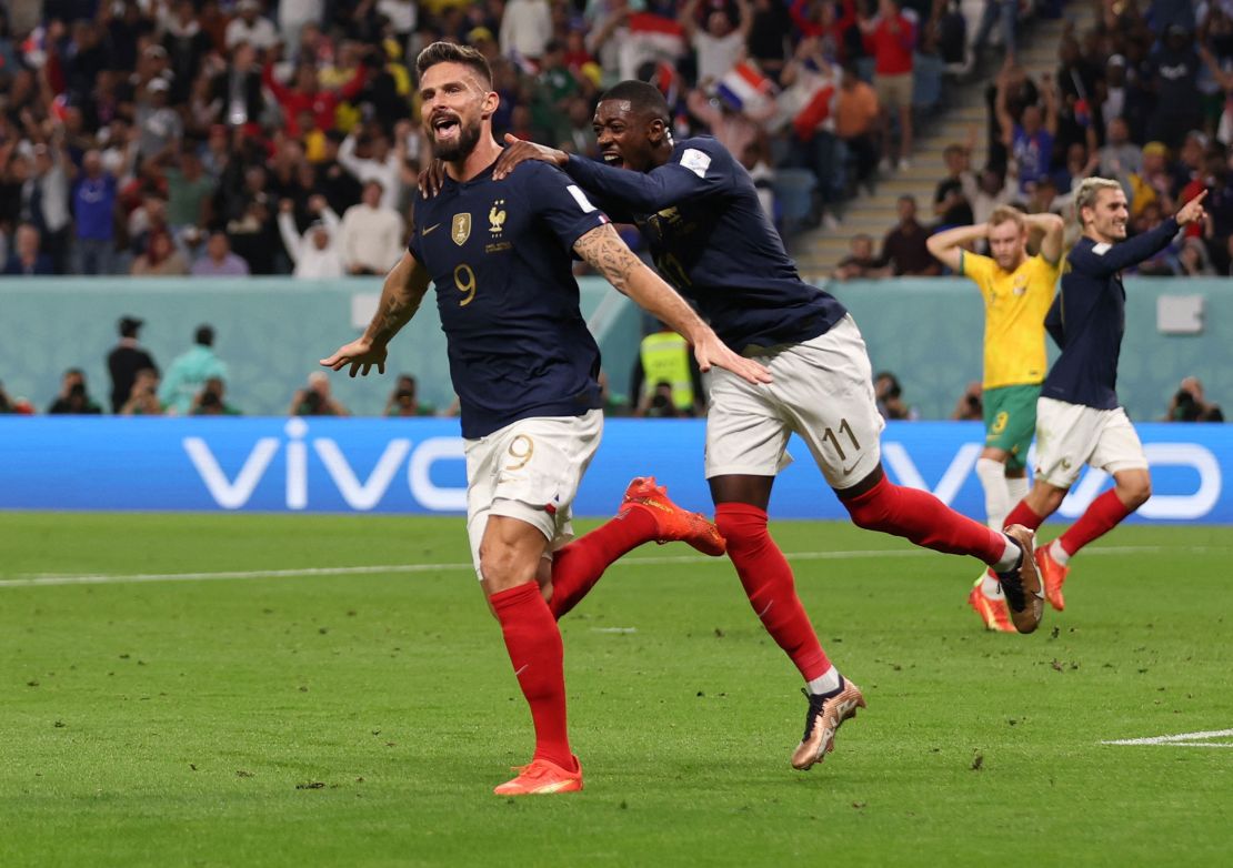 Olivier Giroud is one goal away from becoming France's all-time record goal scorer.