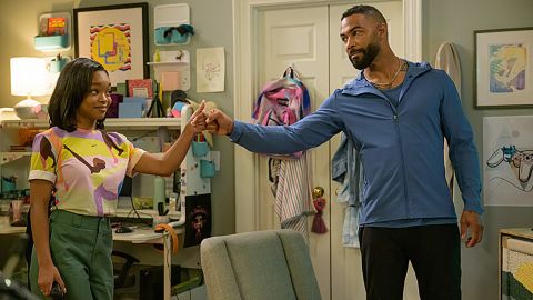 From left: Marsai Martin and Omari Hardwick in a scene from "Fantasy Football."