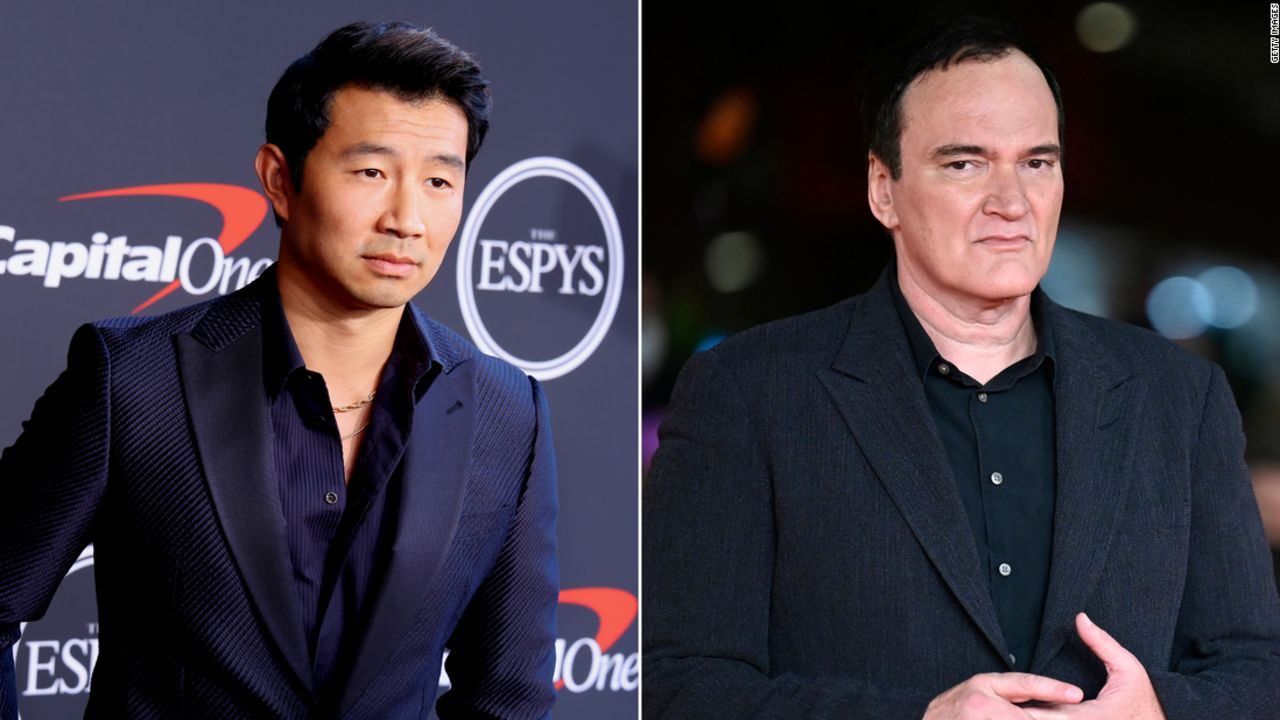 Simu Liu and Quentin Tarantino