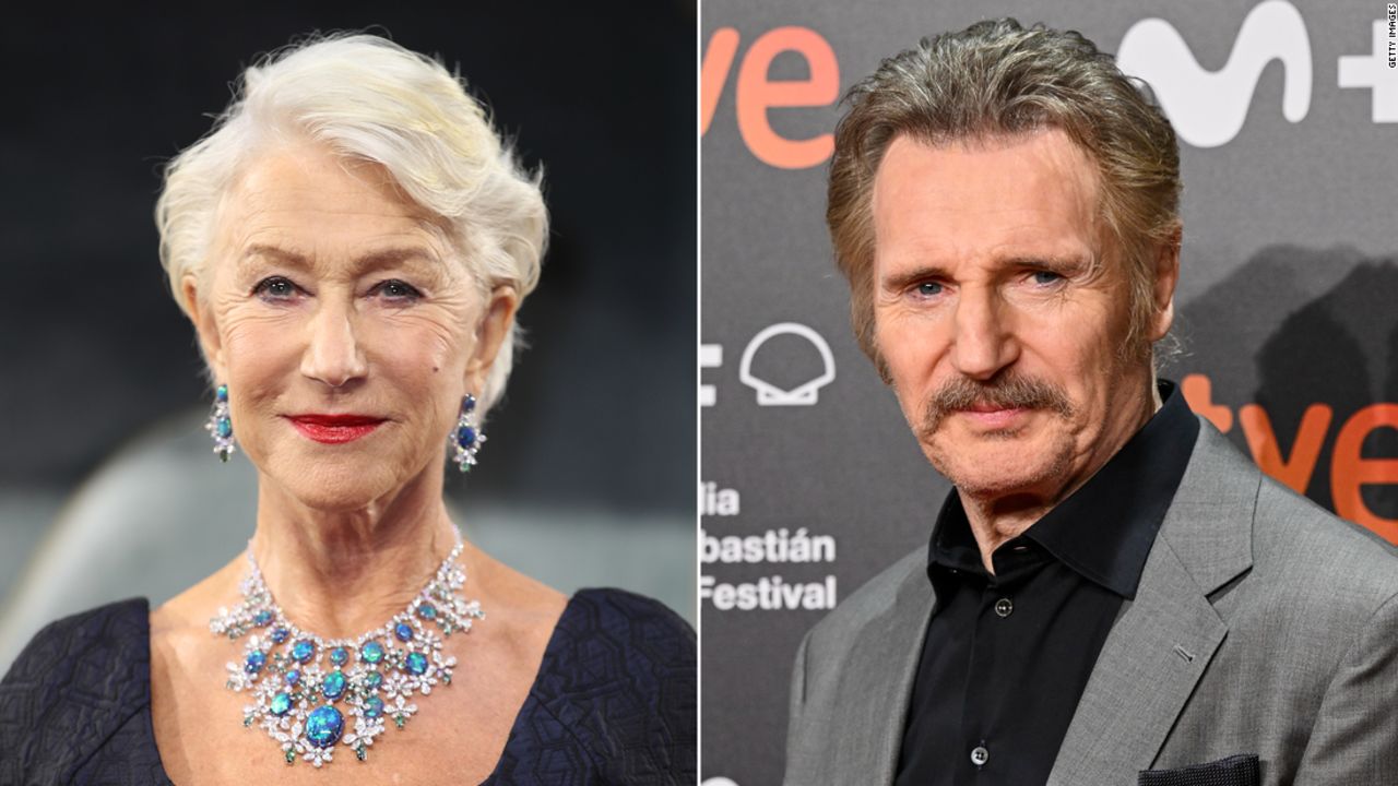 From left: Helen Mirren; Liam Neeson.