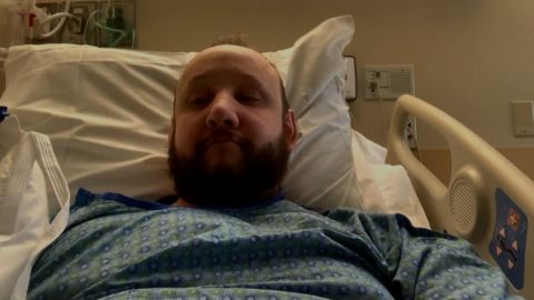 James Slaugh spoke to CNN from his hospital bed on Tuesday night. 