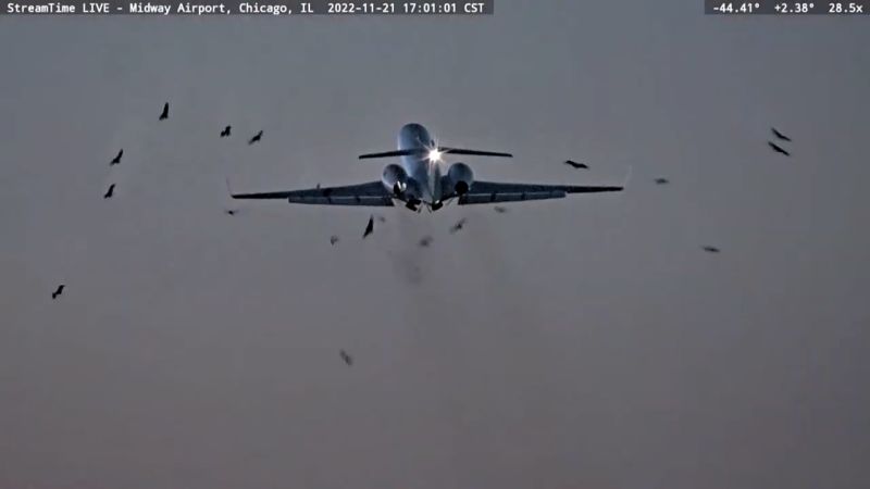 Video shows moment military plane collides with a flock of birds | CNN