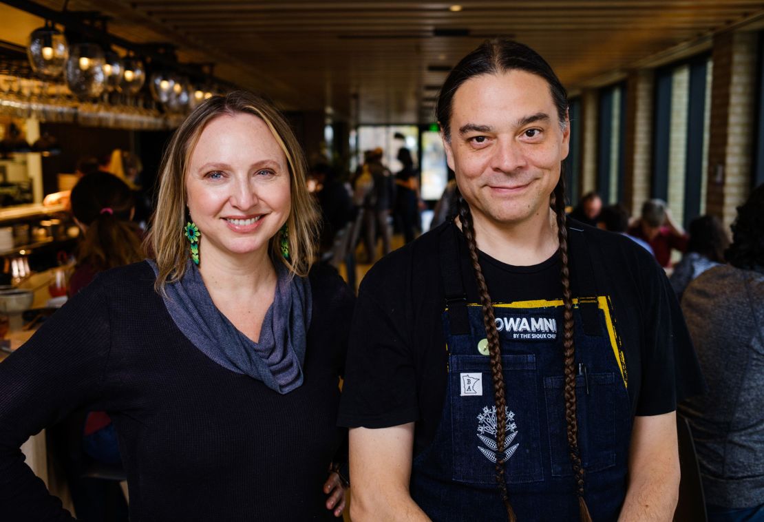 Dana Thompson (left) is a co-owner of The Sioux Chef, the company behind the restaurant Owamni in Minneapolis.