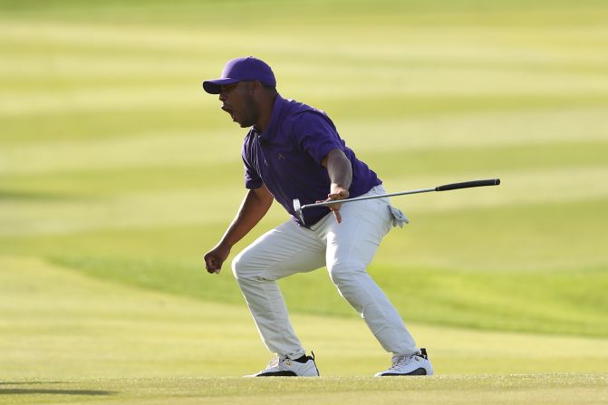 It was a celebration befitting of the finish at February's Saudi International, as Harold Varner III marked his <a href="index.php?page=&url=https%3A%2F%2Fwww.cnn.com%2F2022%2F02%2F25%2Fgolf%2Fharold-varner-iii-gotm-spc-spt-intl%2Findex.html" target="_blank">breathtaking, event-winning 92-foot eagle putt </a>with a display of pure passion. 