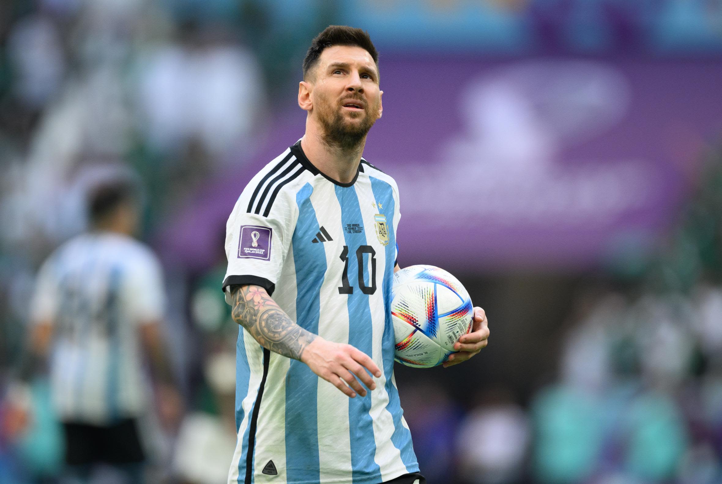 Messi Argentina Away Jersey World Cup 2022 Purple