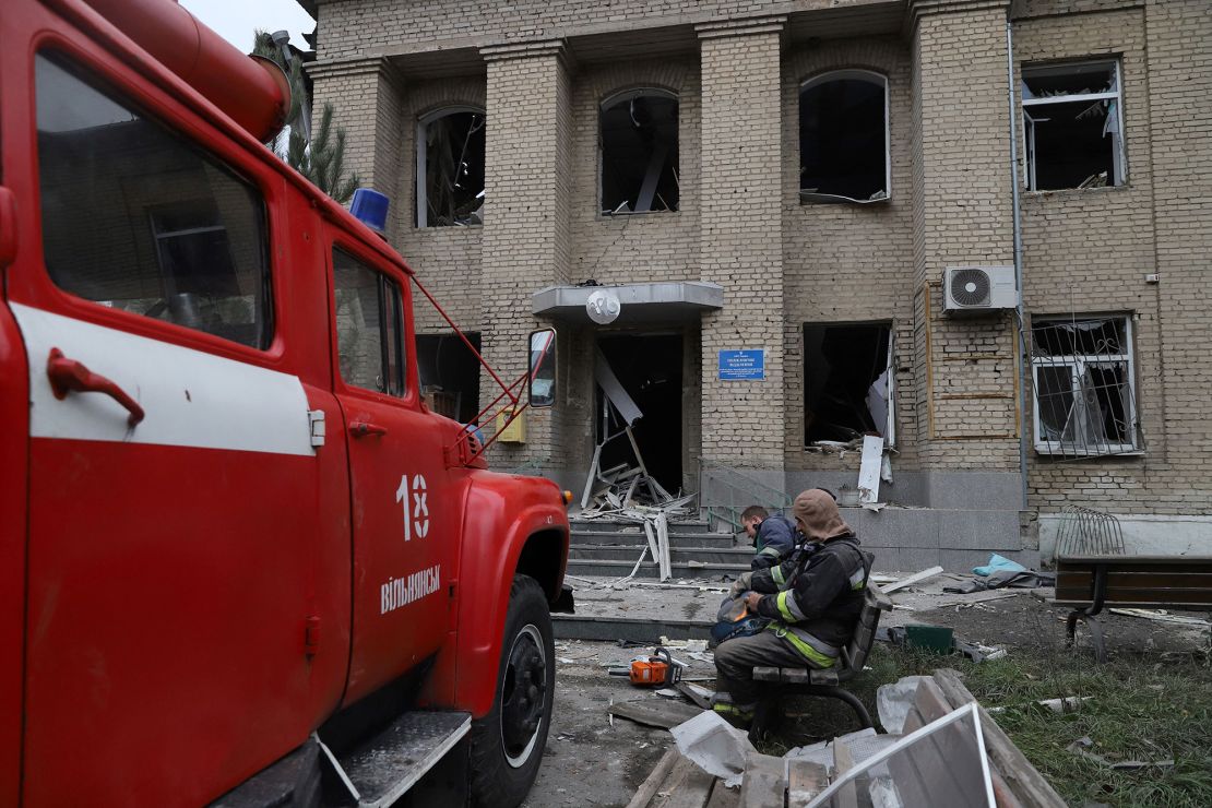 Zelensky said Moscow wanted to incite "terror and murder" with the fatal hospital strike, which also damaged houses nearby.