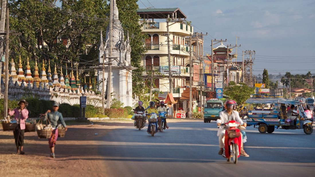 <strong>Pakse, Laos:</strong> At the place where two rivers meet, Pakse is ideal for waterfront drinks at sunset.