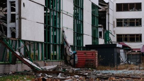 Ihor filmed this warehouse used by Russian forces as he walked past it, pretending to be making a phone call. His information helped Ukrainian forces target and destroy it.