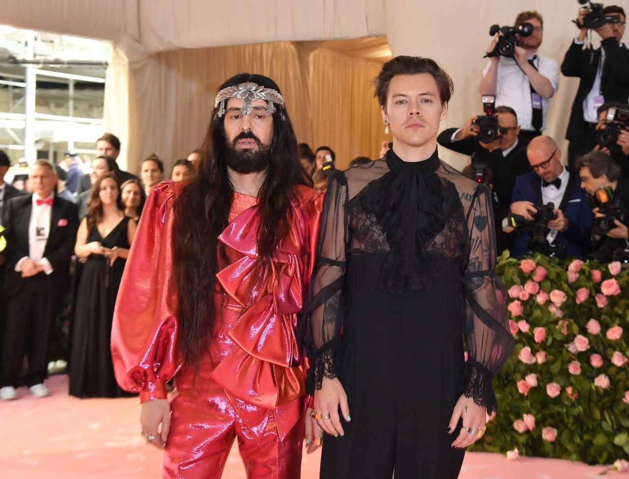 Alessandro Michele and Harry Styles arrive at the 2019 Met Gala.