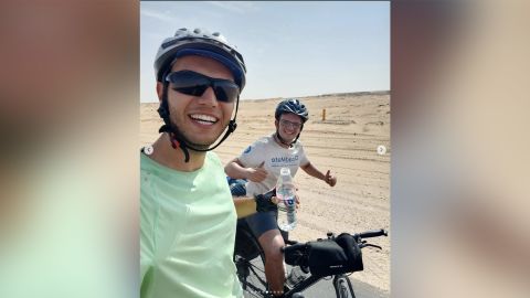 Balamissa and Martin will not return home by bicycle, but will opt for a return flight.