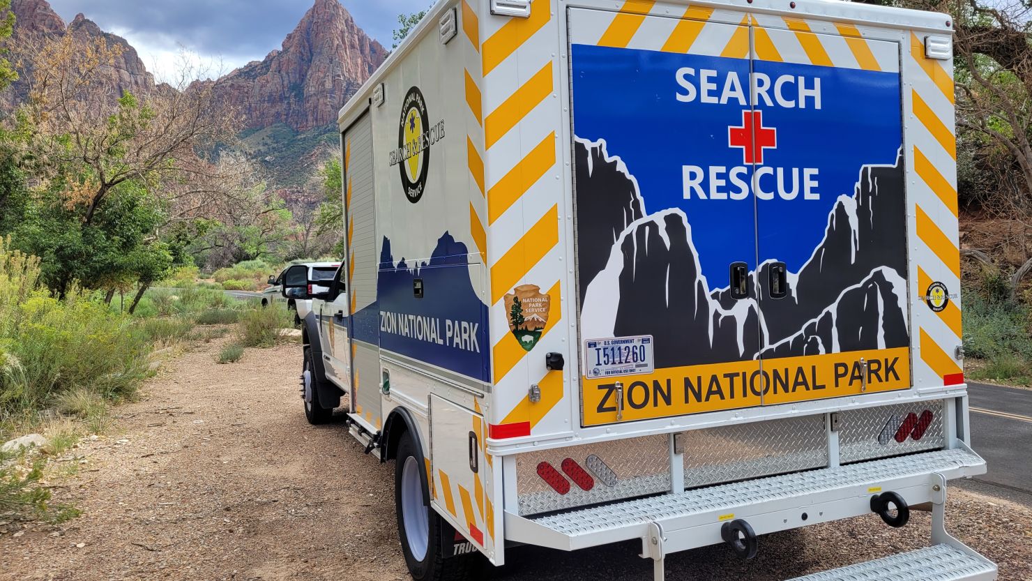 This undated photo shows a Zion National Park Search and Rescue vehicle. 