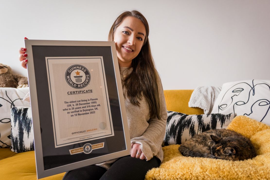 "I didn't imagine I'd share my home with a world record holder," said Flossie's owner Vicki Green.