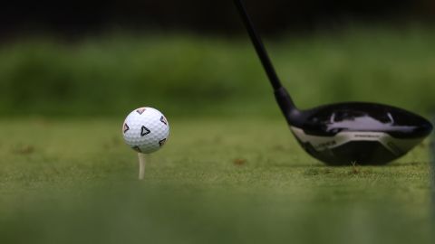 Ready to tee off at Winged Foot Golf Club in Mamaroneck, New York.