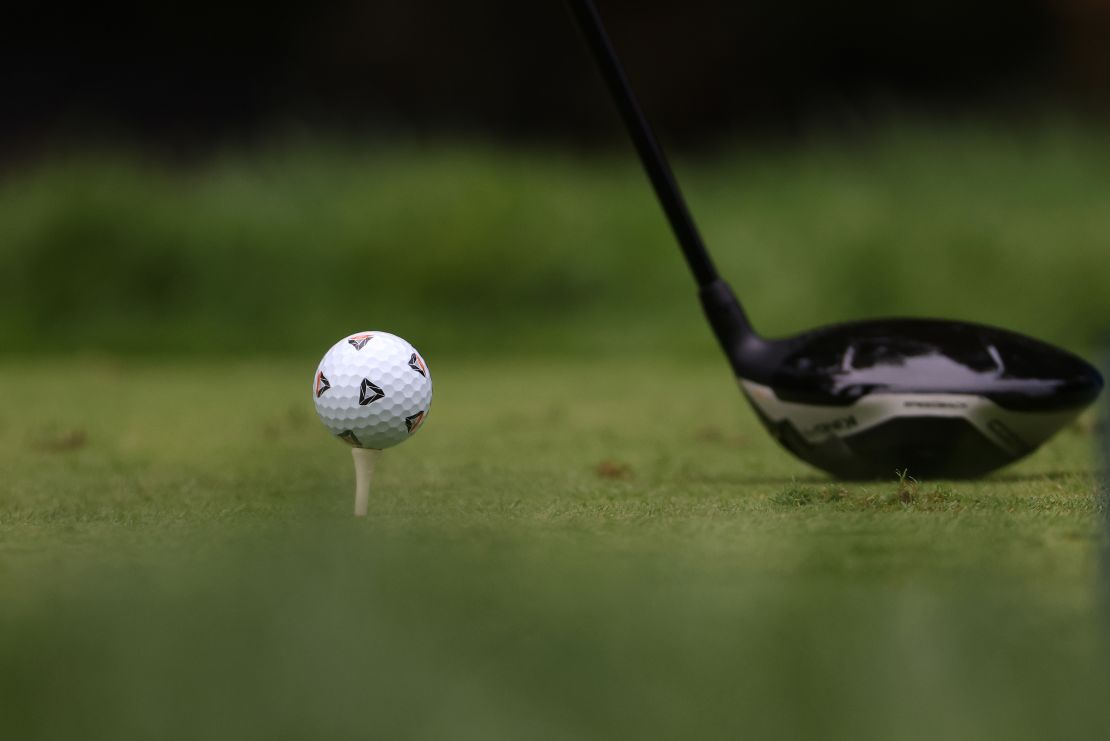 Ready to tee off at Winged Foot Golf Club in Mamaroneck, New York.