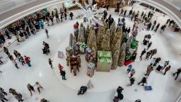 Shoppers at The Mall of America in Bloomington, Minnesota, hunt for bargains on Black Friday, the symbolic start of the holiday shopping season, on November 25, 2022.  Photo by Jamie Kelter Davis for CNN. 