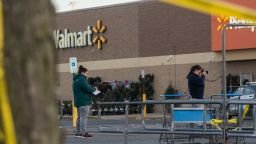 Members of the FBI investigate Tuesdays fatal shooting at the Chesapeake Walmart Supercenter on November 24, 2022 in Chesapeake, Virginia. 