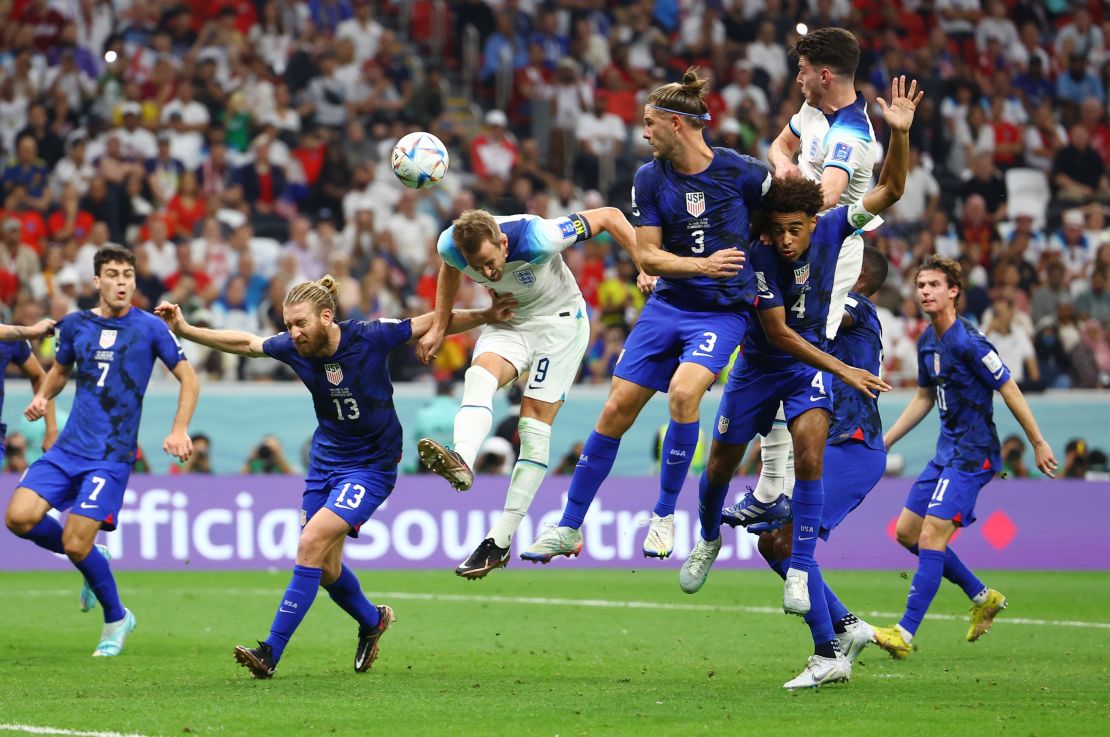 US defenders did well to keep England's star striker Harry Kane quiet. 
