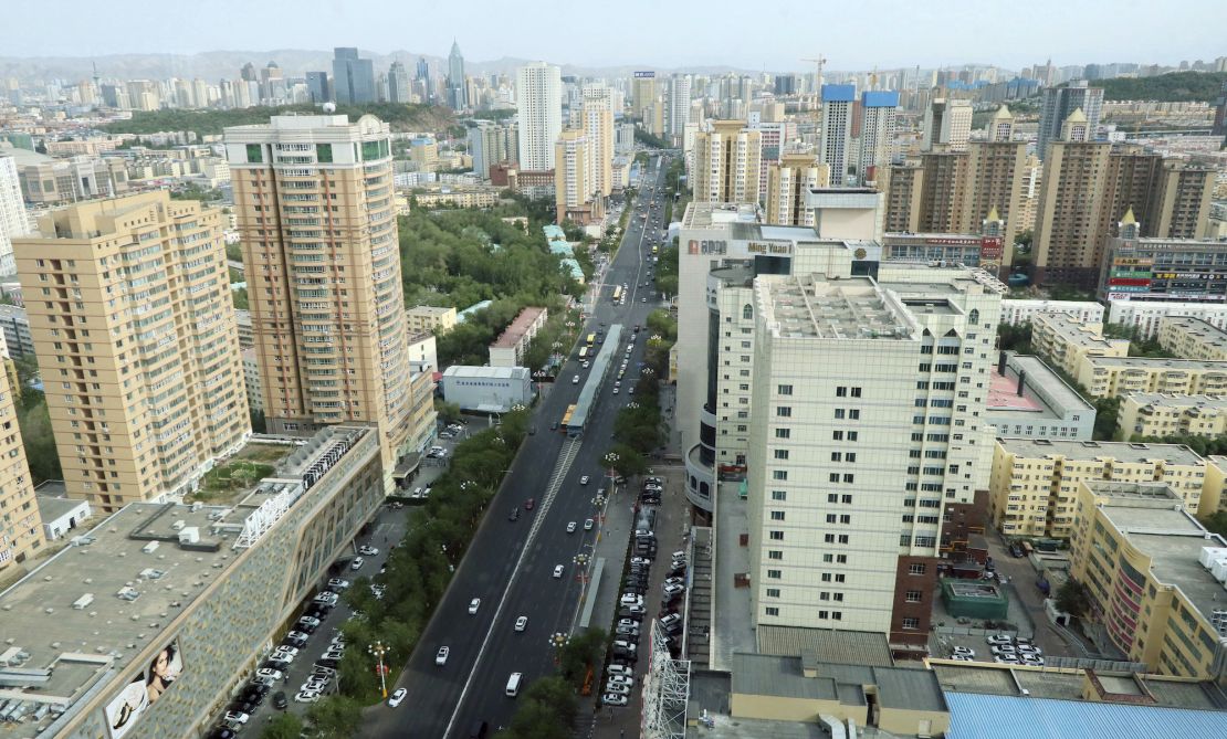 High-rise buildings and apartments in Urumqi, the capital of the Xinjiang region, China, on May 24.