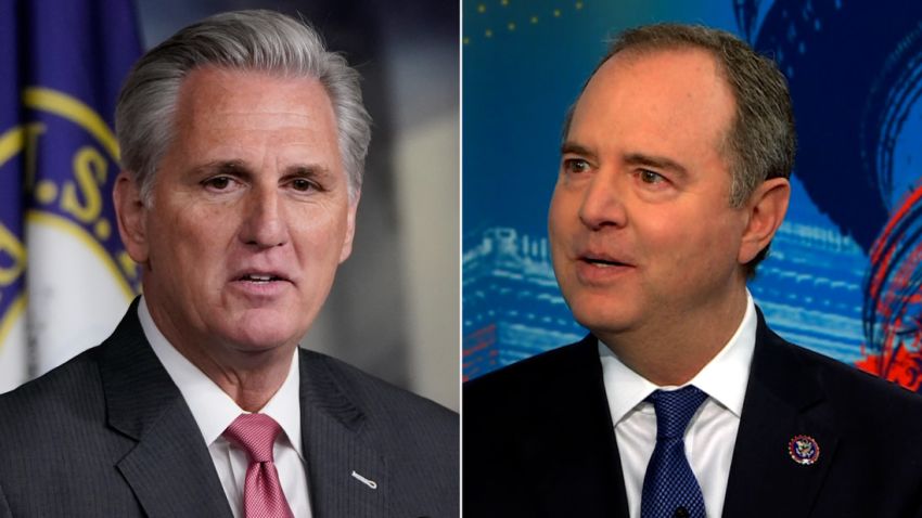 Adam Schiff Kevin McCarthy split video