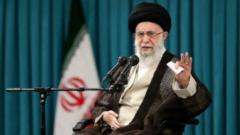 Iran's Supreme Leader Ayatollah Ali Khamenei addresses a group of students in Tehran, Iran, on November 11.