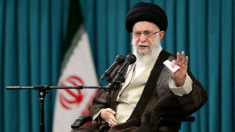 Iran's Supreme Leader Ayatollah Ali Khamenei speaks during a meeting with a group of students in Tehran, Iran, on November 2.