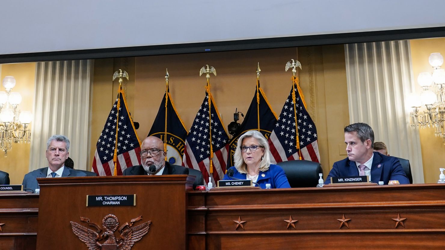 The House select committee investigating the January 6, 2021, attack on the US Capitol holds a hearing on October 13, 2022, in Washington, DC.