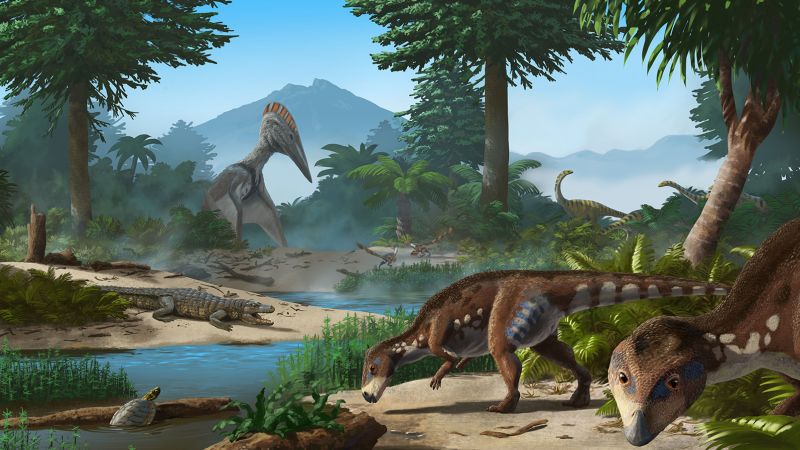 Flatheaded dinosaur lived on island of dwarfed creatures
