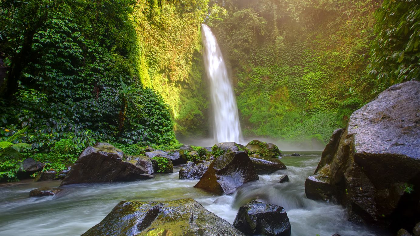 <strong>Nung Nung Waterfall: </strong>Nung Nung, about an hour from Ubud, is one of the island's most stunning waterfalls.  