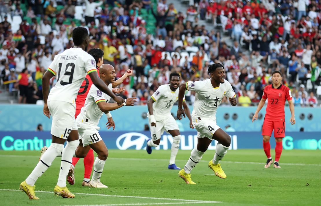 Mohammed Salisu opened the scoring for Ghana with his first ever competitive goal for his country.