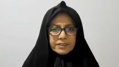 In the video, Iranian activist Farideh Moradkhani called on foreign governments "to stop supporting this murderous and child-killing regime."