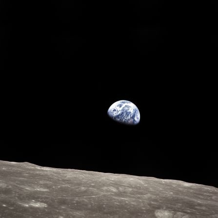 One of the most iconic photographs ever taken, "Earthrise" was captured from lunar orbit by Apollo 8 astronaut William Anders on December 24, 1968. The mission marked the first manned spacecraft to orbit the moon. 