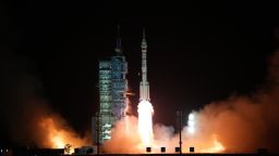 (221129) -- JIUQUAN, Nov. 29, 2022 (Xinhua) -- The manned spaceship Shenzhou-15, atop the Long March-2F Y15 carrier rocket, blasts off from the Jiuquan Satellite Launch Center in northwest China, Nov. 29, 2022. (Xinhua/Li Gang) (Newscom TagID: xnaphotostwo589577.jpg) [Photo via Newscom]