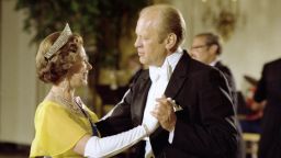 U.S. President Gerald Ford and Britain's Queen Elizabeth dance during a state dinner in honor of the Queen and Prince Philip at the White House in Washington, U.S., July 7, 1976. Ricardo Thomas/Gerald R. Ford Presidential Library/U.S. National Archives and Records Administration/Handout via REUTERS THIS IMAGE HAS BEEN SUPPLIED BY A THIRD PARTY